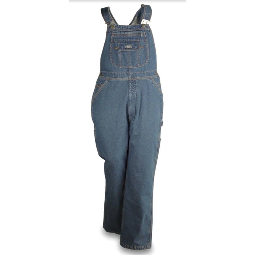 NEW Five Brother Denim Overalls Men 3XL-R Blue Bib Lined Workwear Utility FB4206